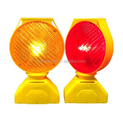 China Road Safety Led Warning Lights Portable Solar Led Double Sided 0.3W Barricade Led Traffic Lights Lights Rotary Warning Light for sale