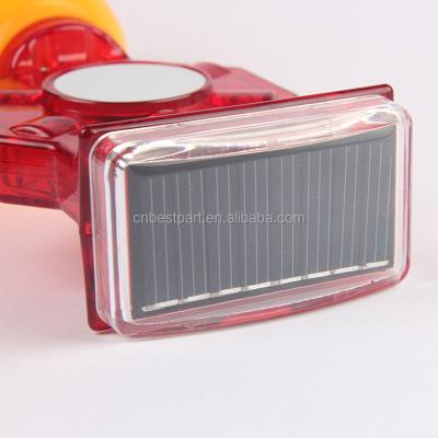 China Solar LED Construction Traffic Warning Light Amber Flashing Warning Light Road Security Led Flasher for sale