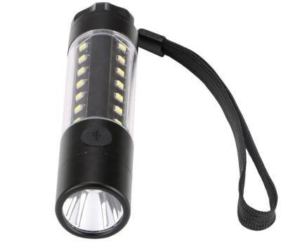 China Industrial Multifunctional High Power T6 LED Aluminum Flashlight, 360 Degree SMD, USB Rechargeable Torch for sale