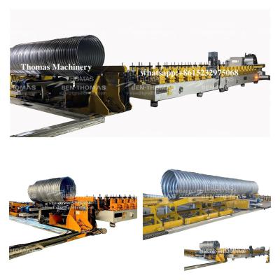 China The Full Automatic Corrugated Drain Metal Culvert Pipe Machine for sale