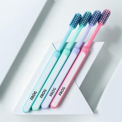 China Factory wholesale super soft flexible high quality toothbrush FROG bristle logo custom toothbrush for sale