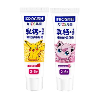 China Anti-cavity FROG Factory Directly Supply Antibacterial Clean Natural Milk Teeth Whitening Kids Toothpaste for sale