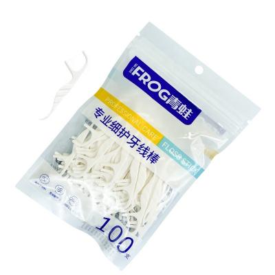 China PP FROG Flosser Custom OEM ODM Dental Floss Manufacturing Floss Stick for sale