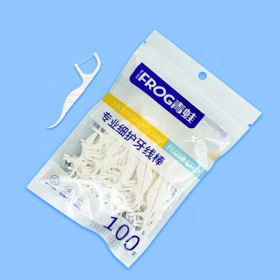 China For home use FROG floss stick making floss with cheap price dental floss with my logo custom dental floss picks for sale