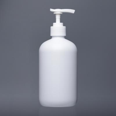 China 500ml Personal Care Recycling White Empty Plastic PE Lotion Shampoo Bottle Packaging for sale