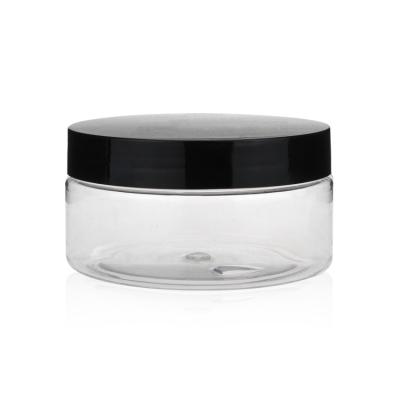 China Skin Care Cream 200ml PET Jar Packaging Plastic Cosmetic Empty Body Lotion Hair Packaging Jar for sale