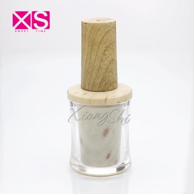 China Good Quality Acrylic Nail Gel Polish Storage Nail Gel Polish Bottle With Plastic Nail Cap Bamboo Pant for sale