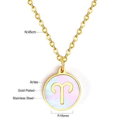 China White shell Aries Necklace European and American fashion pendant of Europe and America for sale