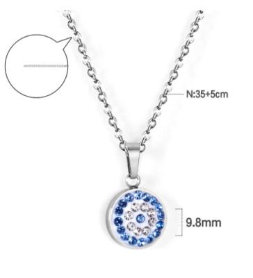 China Luxury European and American stainless steel ocean flower and CIA light necklace for sale