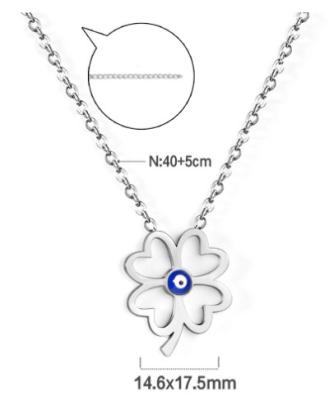 China Luxury European and American stainless steel flower necklace and American INS light for sale