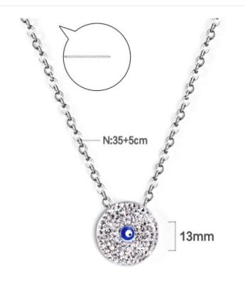 China Europe and America European luxury stainless steel devil's eye necklace and CIA light necklace for sale