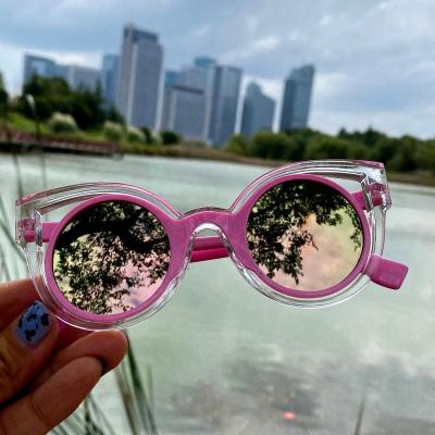 China Fashoion Retro Kids Sunglasses Double Frame Mirror Sunglasses Transparent Baby Sunglasses For Girls Little Kid for sale