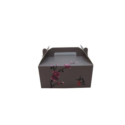 China Recyclable Eco Friendly Wholesale Custom Paper Packaging Cake Boxes Logo Food Package With Handle for sale