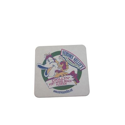 China Recyclable Custom Printing Paper Bear Absorbent Coffee Coasters For Drink Cup Mat for sale