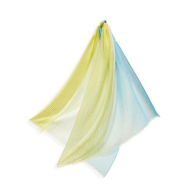 China Gradient Silk Color Woolen Factory Customized Decoration Scarf Sunscreen Thin Air Shawl for sale