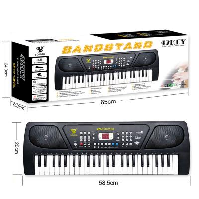 China Drop shipping 49 key teclador keyboard music keyboard instruments musical 49 electronic organ plastic piano 58.5*20*6.5CM for sale