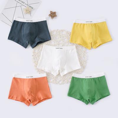 China Antibacterial Multiple Suits Gently Smelling 5 Pieces Boxers Breathable Underwear Kids Boy Cartoon for sale