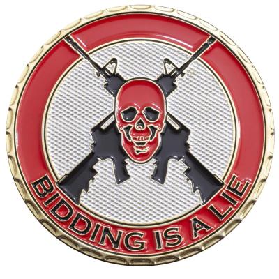 China Europe USA Custom Enamel Police Challenge Coin Offer is Alie Metal Skull Challenge Coin for sale