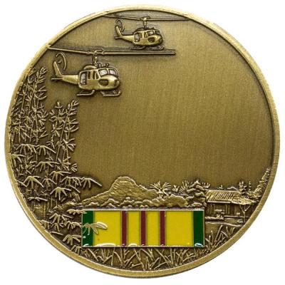 China Custom Engravable Europe USA Vietnam Military Veteran Coin Vietnam Veteran Engraveable Challenge Coin for sale