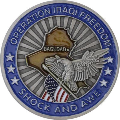 China Custom Europe USA Military Operation Iraqi Freedom Challenge Coin Iraqi Freedom Enamel Challenge Coin for sale