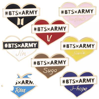 China Europe Wholesale Set Customized BT21 BTS Products Lenticular Enamel Pins for sale