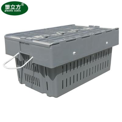 China Professional Manufacturer Gray Plastic Shipping Crates Aquaculture Nested Plastic Basket for sale