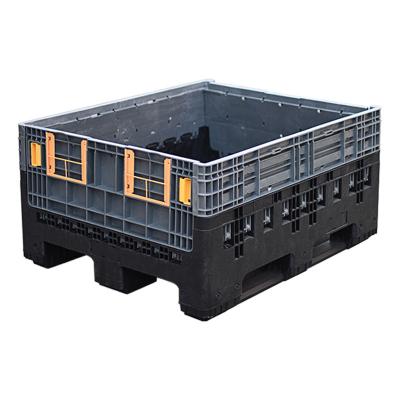 China Modern Design Collapsible Hot Folding Swap Body Sturdy Factory Sales Plastic Pallet Box for sale