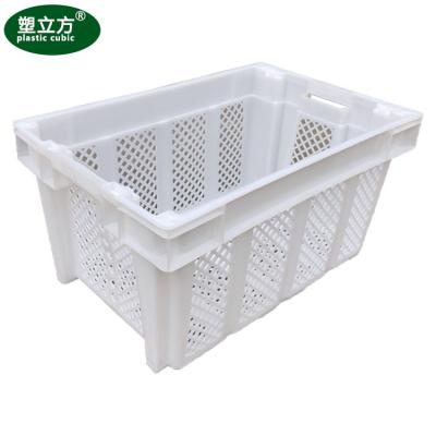 China New Style Lower Price Nested Plastic Crate Packaging Durable Nested Plastic Basket for sale