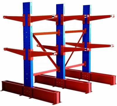 China Steel Beam Cantilever Racking Storage Frame Warehouse Cantilever Racking 1000kg/layer for sale