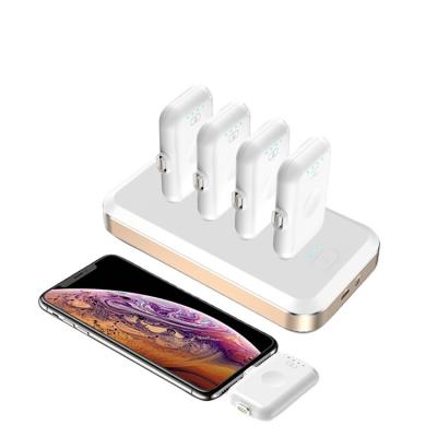 China Magnetic Mini Fast Charging Finger Support Battery Charger Power Bank 10000mAh with 1Charging Station& 4 Charging Packs for sale