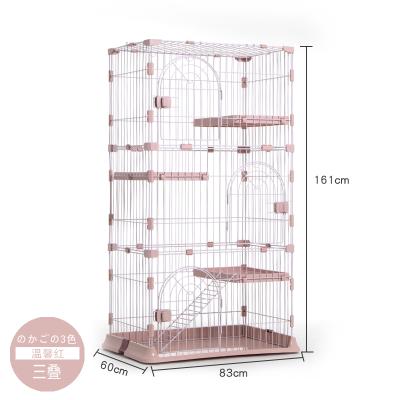 China Wholesale Breathable Villa Indoor Household Easy To Clean Pet Cat Cages Carrier for sale