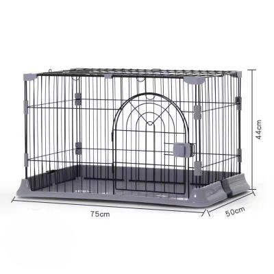 China Breathable Pet Cages Carriers Dog Crate Kennel Foldable Indoor Plastic Wholesale Dog Cage for sale