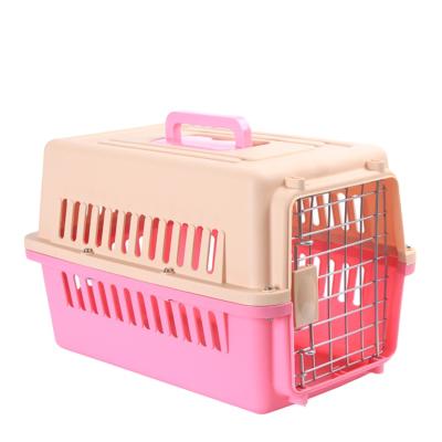 China Wholesale Cheap Breathable Airline Travel Use Handle PP Approved Pet Travel Cage Plastic Carrier Bags for sale