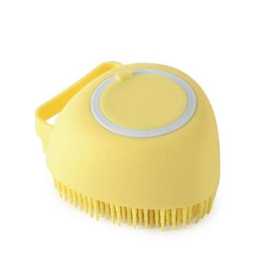 China Amazon Hot Viable Hot Sale Dog Cat Bath Brush Comb Silicone Pet Grooming Products Massage Shampoo Dispenser for sale