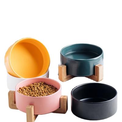 China High Sustainable Microwavable Dog Cat Bowl Ceramic Pet Food Bowl for sale