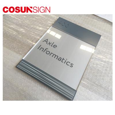 China OEM Factory Easy Installation Company Name Brass Plate For Doors for sale