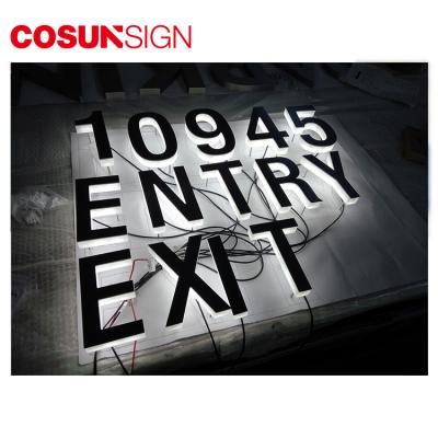 China Low Consumption Cosun Backlit 3D Sign Brushed 20