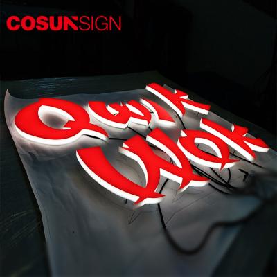 China Visual Effect Cosun Acrylic Sign Outdoor Advertising Sample Design Led Sign Board For Store for sale