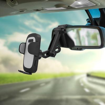 China 2021 Newest Car Adjustable Cell Phone Holder Dashboard Phone Holder Car Adjustable Rearview Mirror Holder for sale