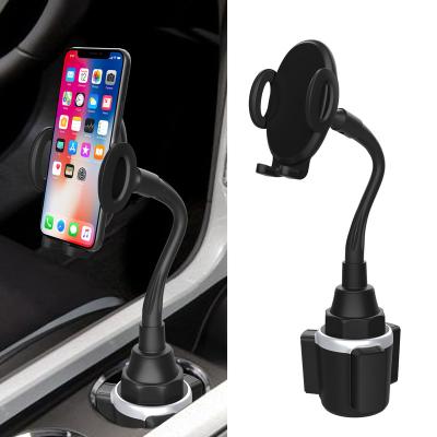 China Telescoping arm is adjustable for different height and angle adjustable gooseneck automobile cup holder car phone mount car phone mount for iPhone for sale