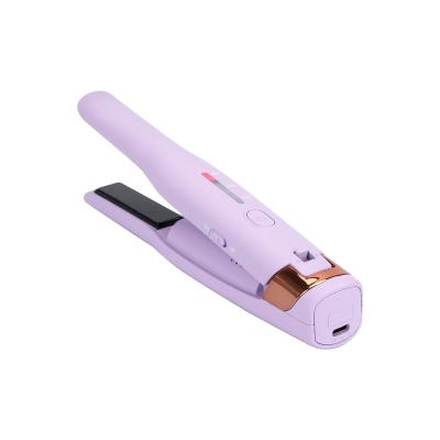 China PET Hot color portable rechargeable Curling iron Hair straightener Women's Curling iron Hair splint for sale