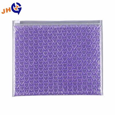 China New custom love bubble bag environmental protection packaging shockproof bubble zipper bag for sale