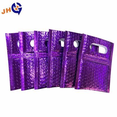 China Wholesale Bubble Zipper Bag Tearproof Aluminum Coated Clothing Thickened Foam Bag Logistics Bubble Inner Chain Handbag Small for sale