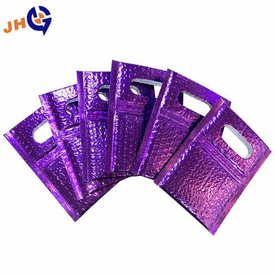 China Wholesale Bubble Zipper Bag Tearproof Aluminum Coated Cosmetics Thickened Foam Bag Logistics Bubble Inner Chain Handbag Small for sale