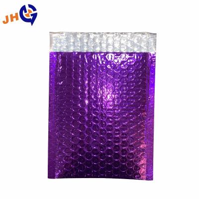 China Tearproof Red Aluminized Bubble Cosmetic Packaging Compound Film Customized Bubble Bag Thickened Buffer Bubble Bag for sale