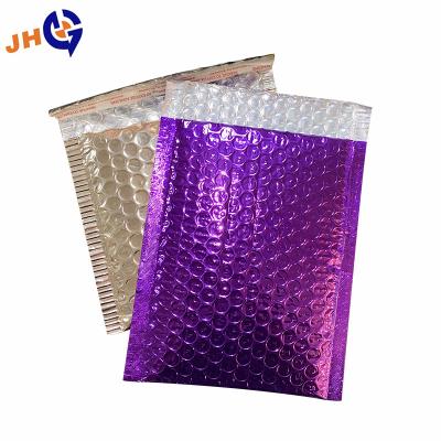 China new red aluminized tear proof bubble film customized cosmetic packaging thickened buffer bubble bag for sale