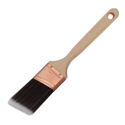 China Professional High Quality 2 Inch Long Wood Handle Paint Brush Pretty Wall Paint Brush Set for sale