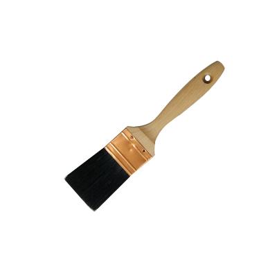 China High Quality Synthetic Fiber Paint Flat Brush Nylon Paint Brush With Natural Wood Handle for sale