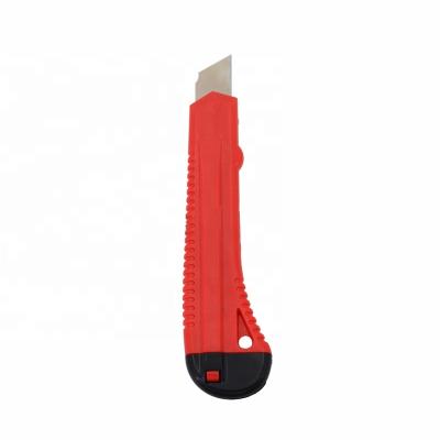 China High Quality Open Slide Cutter Knife 18mm And ABS Plastic Push-lock Snap Off Knife for sale