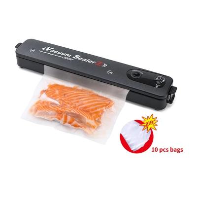 China Commercial Full Automatic Food Packaging Machine Film Sealer with 10pcs Food Vacuum Bags Kichen Tool Household Food Vacuum Sealer for sale